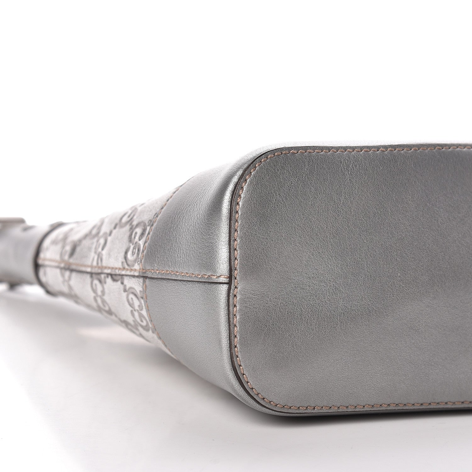 Gucci Metallic Guccissima Small Hobo Silver 9 of 10
