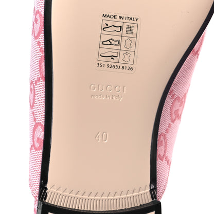 Gucci Canvas GG Monogram Nappa Womens Princetown Slippers 40 Cotton Candy Dark Cotton Candy Wild Rose 8 of 9