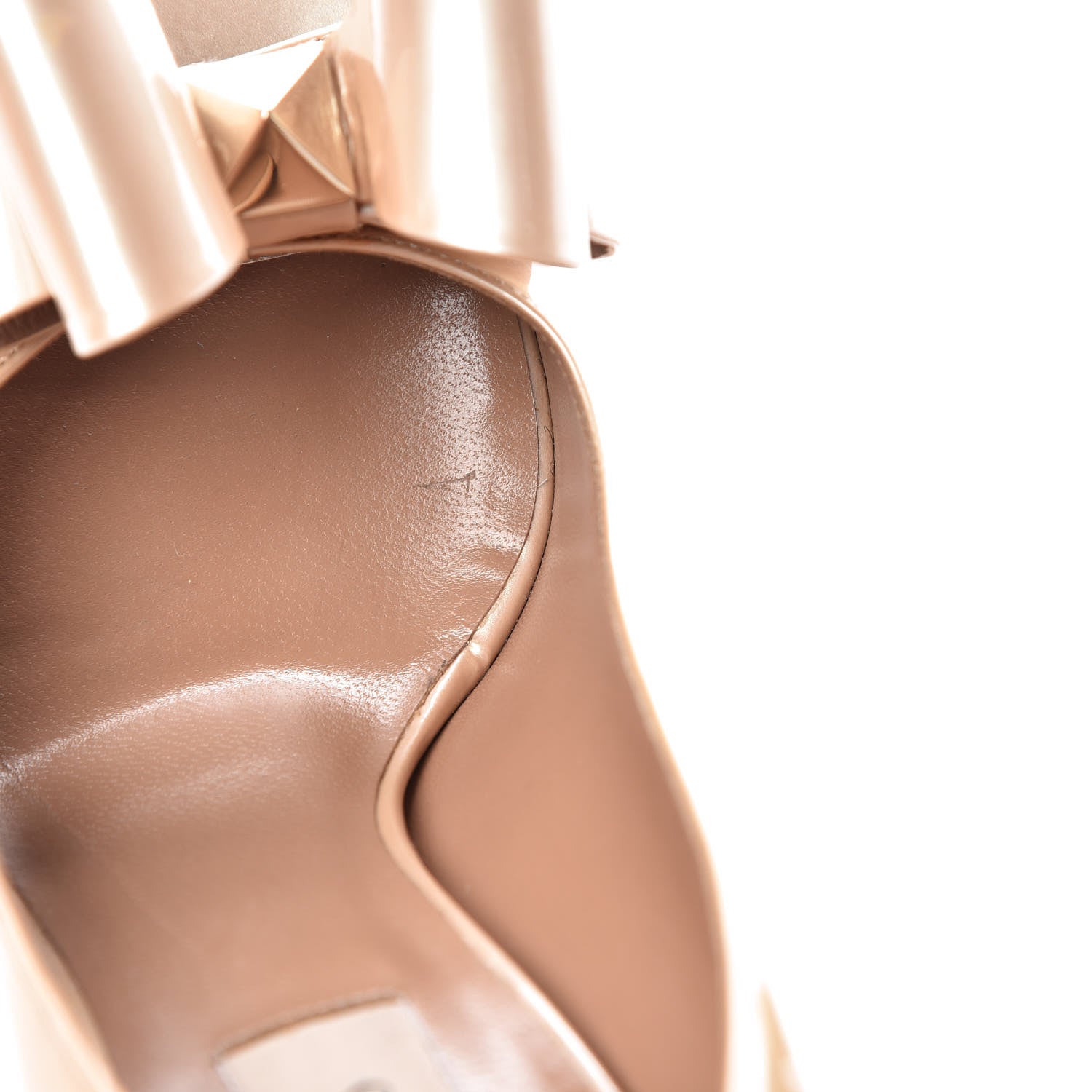 Valentino Garavani Patent Peep Toe Bow Pumps 39.5 Nude 14 of 14