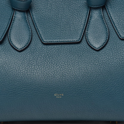 Celine Crisped Calfskin Small Tie Knot Tote Metallic Blue 10 of 10