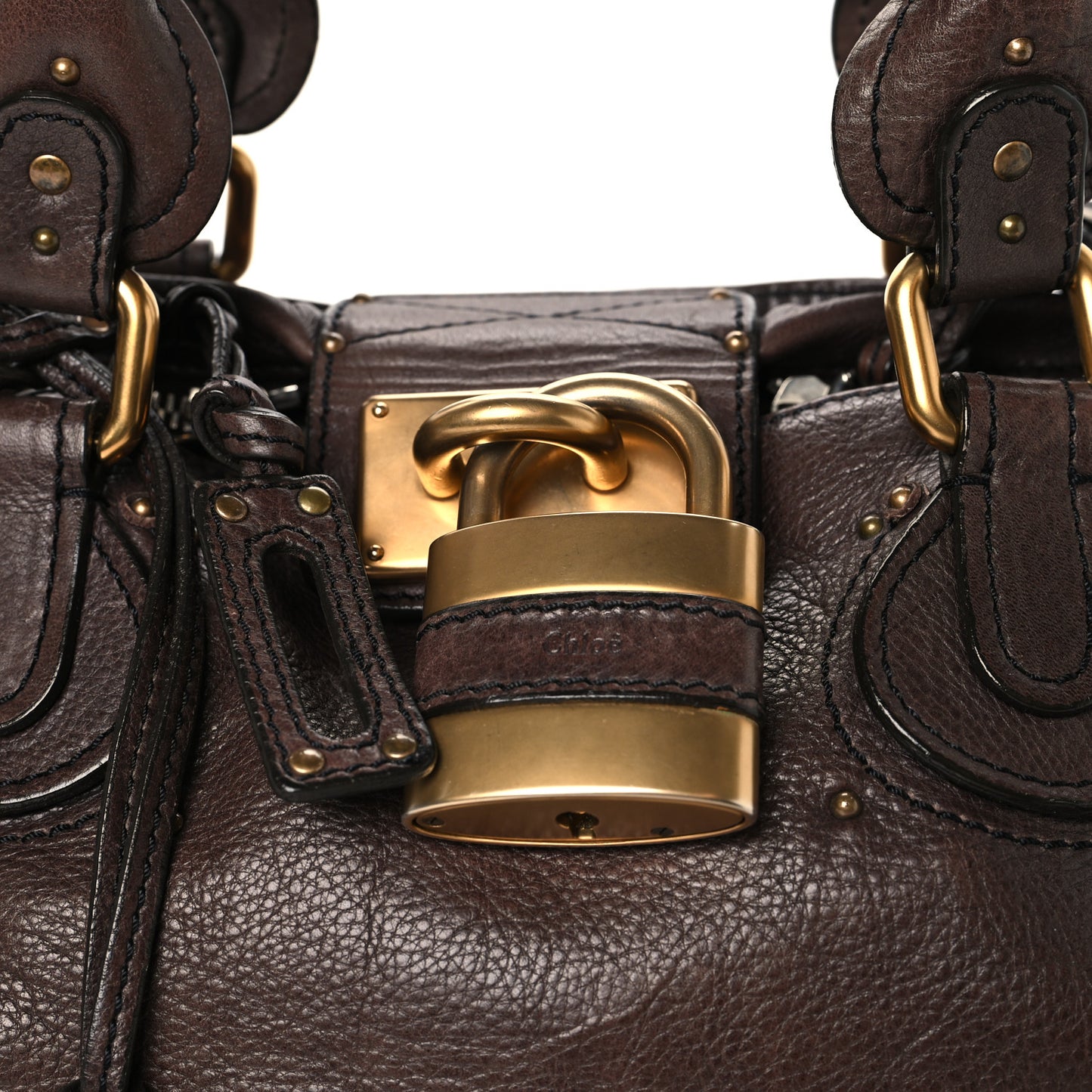 Calfskin Medium Paddington Satchel Chocolate