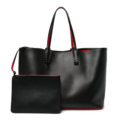 Christian Louboutin Calfskin Spikes East West Cabata Tote Black 3 of 11