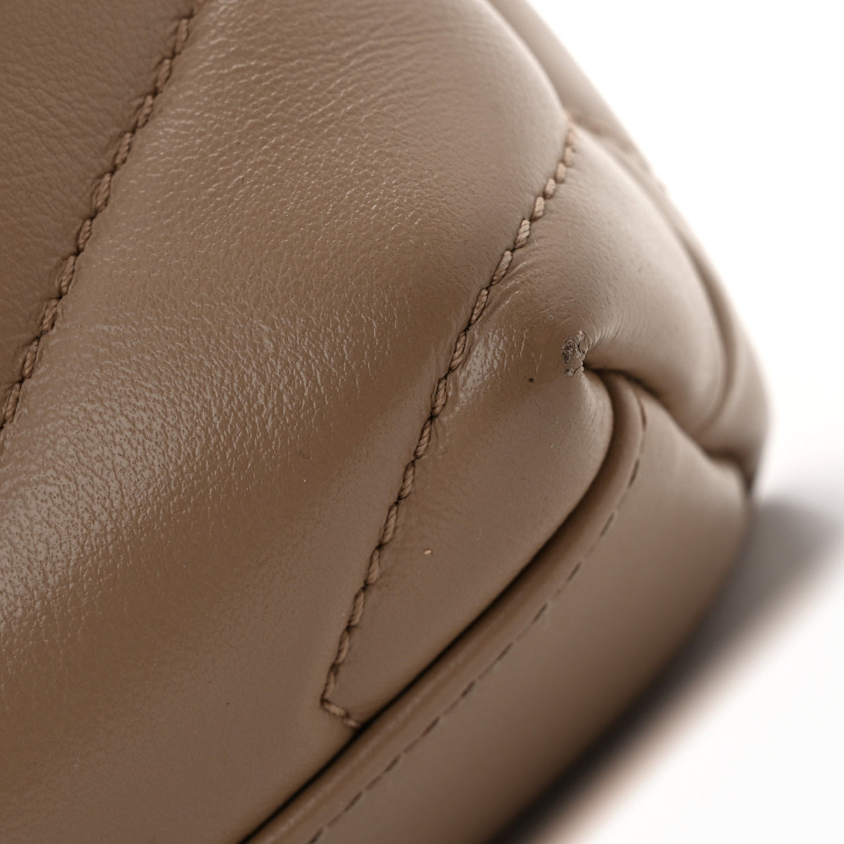 Calfskin Y Quilted Monogram Toy Loulou Crossbody Bag Dark Beige