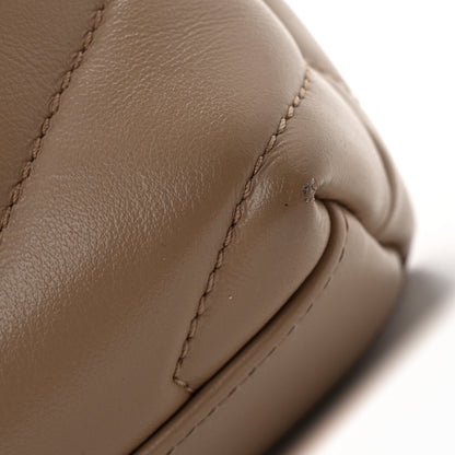 Saint Laurent Calfskin Y Quilted Monogram Toy Loulou Crossbody Bag Dark Beige 11 of 14