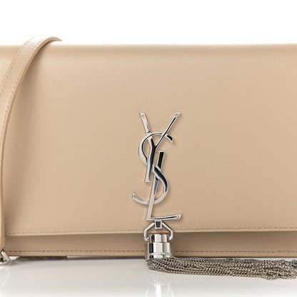 Saint Laurent Smooth Calfskin Classic Monogram Kate Tassel Chain Wallet Light Natural 10 of 10