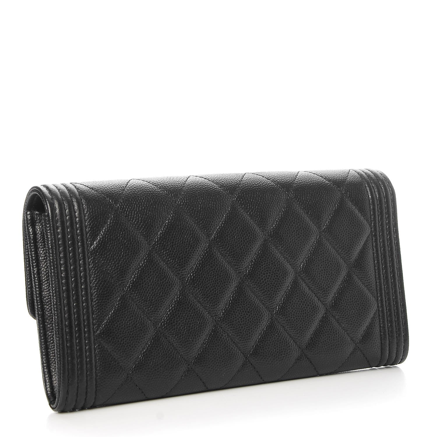 Chanel Caviar Quilted Boy Flap Wallet So Black 3 of 9