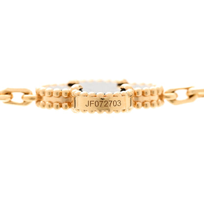 Van Cleef & Arpels 18K Yellow Gold Black Onyx 20 Motifs Vintage Alhambra Necklace 5 of 5