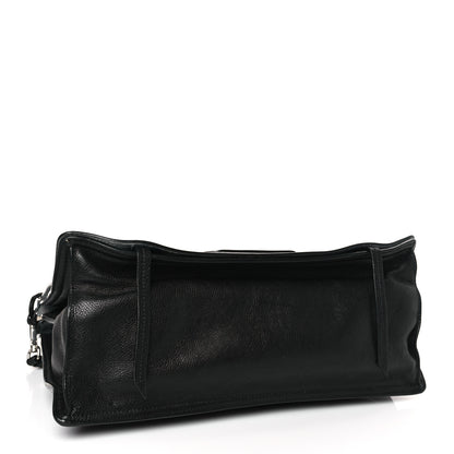 Prada Glace Calf Etiquette Flap Black Astrale 4 of 9