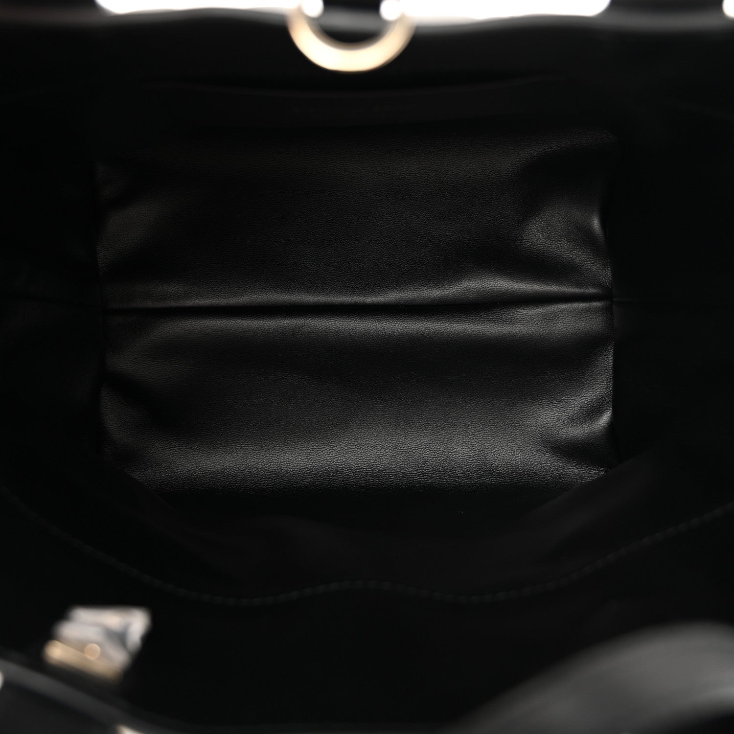 Christian Dior Calfskin Macrocannage Small Toujours Vertical Tote Black 5 of 12