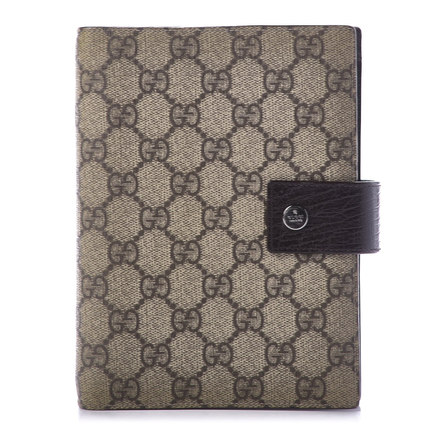 Gucci GG Supreme Monogram Standard Agenda Dark Brown 1 of 9