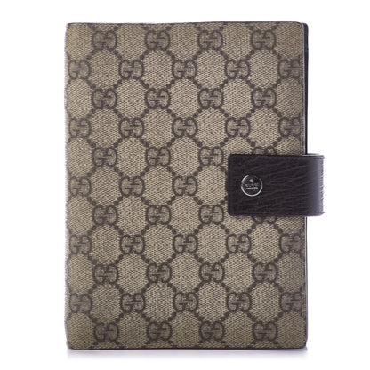 Gucci GG Supreme Monogram Standard Agenda Dark Brown 1 of 9