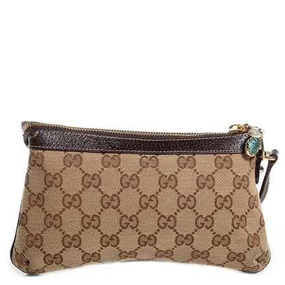 Gucci Monogram Bumble Bee Charm Pochette Brown 1 of 7