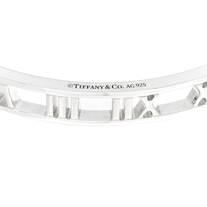 Tiffany Sterling Silver Narrow Atlas Open Bangle Bracelet 3 of 4