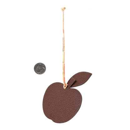 Hermes Taurillon Clemence Chevre Mysore Silk Petit H Apple Leaf Bag Charm 2 of 4