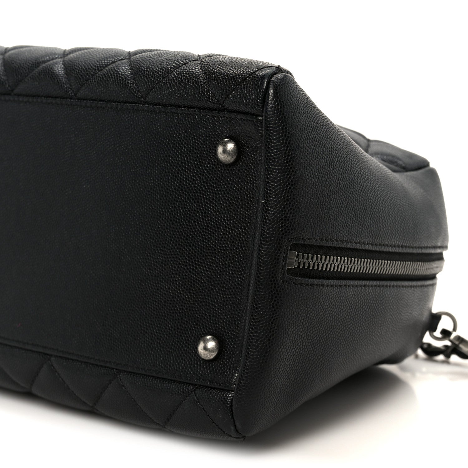 Chanel Caviar Quilted Large Coco Handle Bowling Bag Black 10 of 10