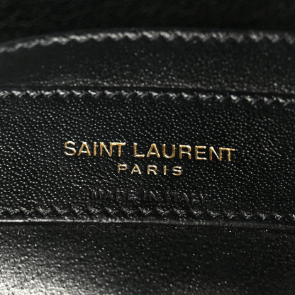 Saint Laurent Sheepskin Matelasse Chevron Monogram Large College Satchel Black 7 of 11