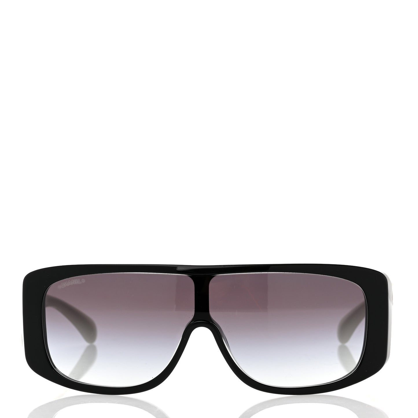 Acetate Shield Sunglasses 71466 White Black