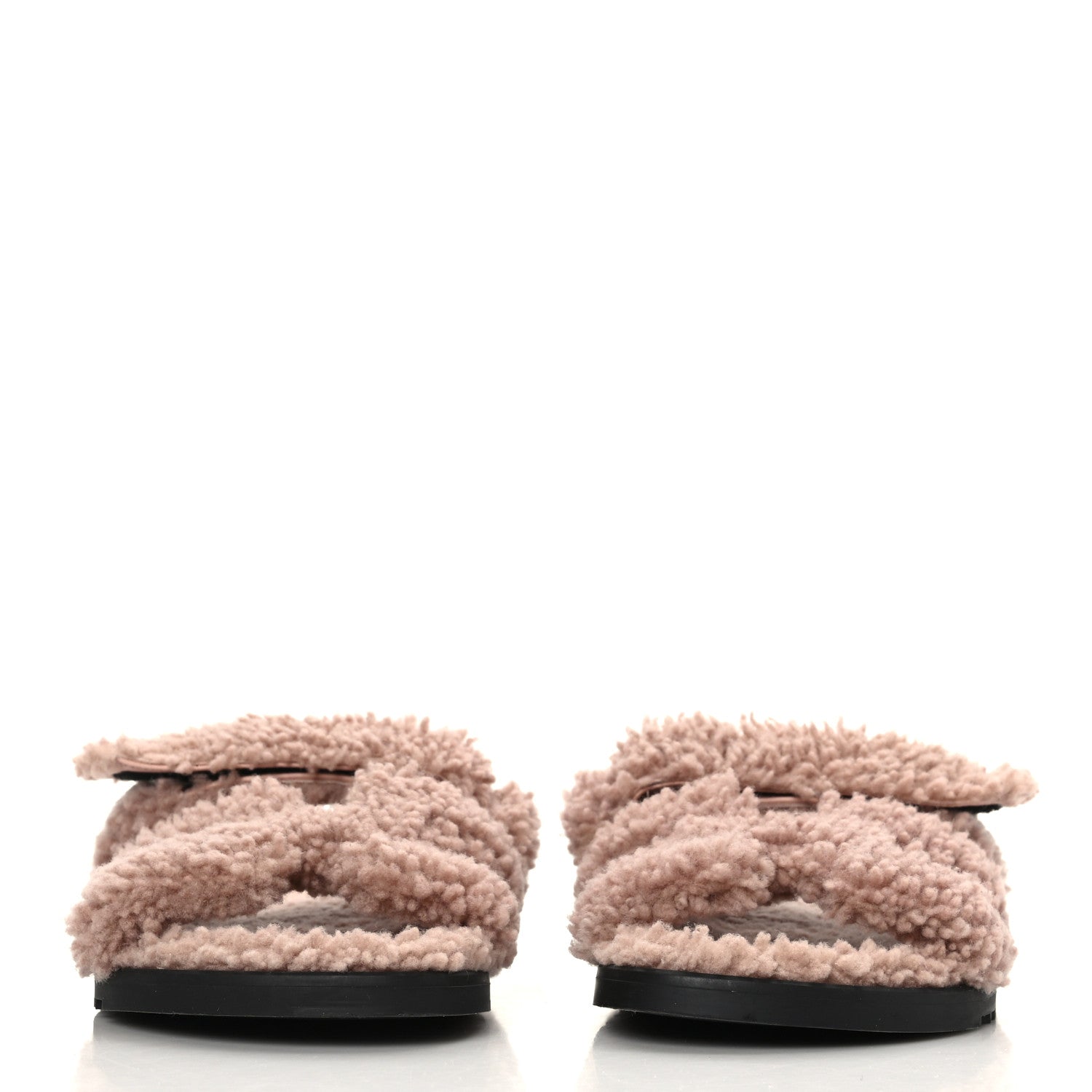 Hermes Woolskin Womens Chypre Sandals 40 Bois De Santal 2 of 12