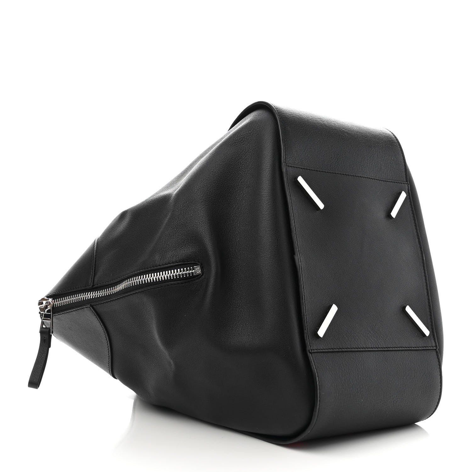 Loewe Calfskin Circle Medium Hammock Shoulder Bag Black Red 4 of 11