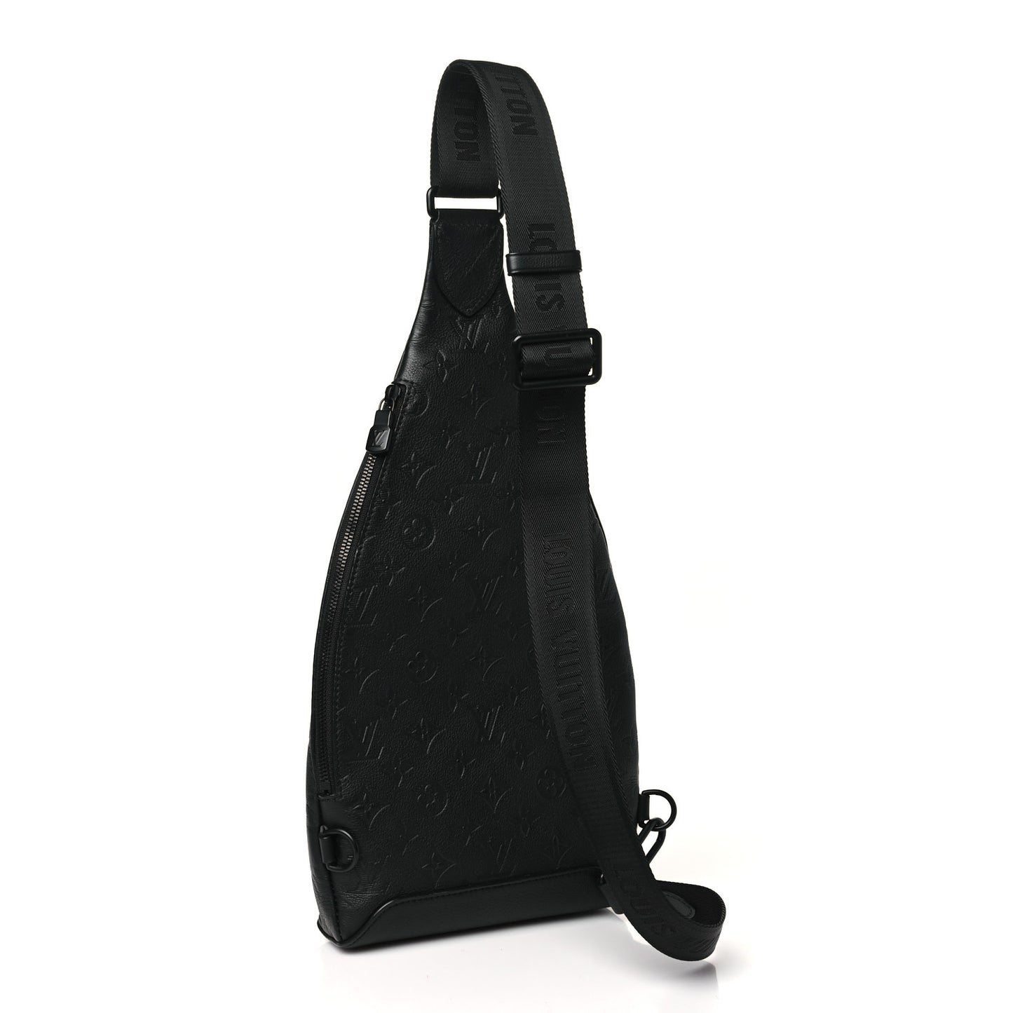 Calfskin Shadow Monogram Duo Slingbag Black