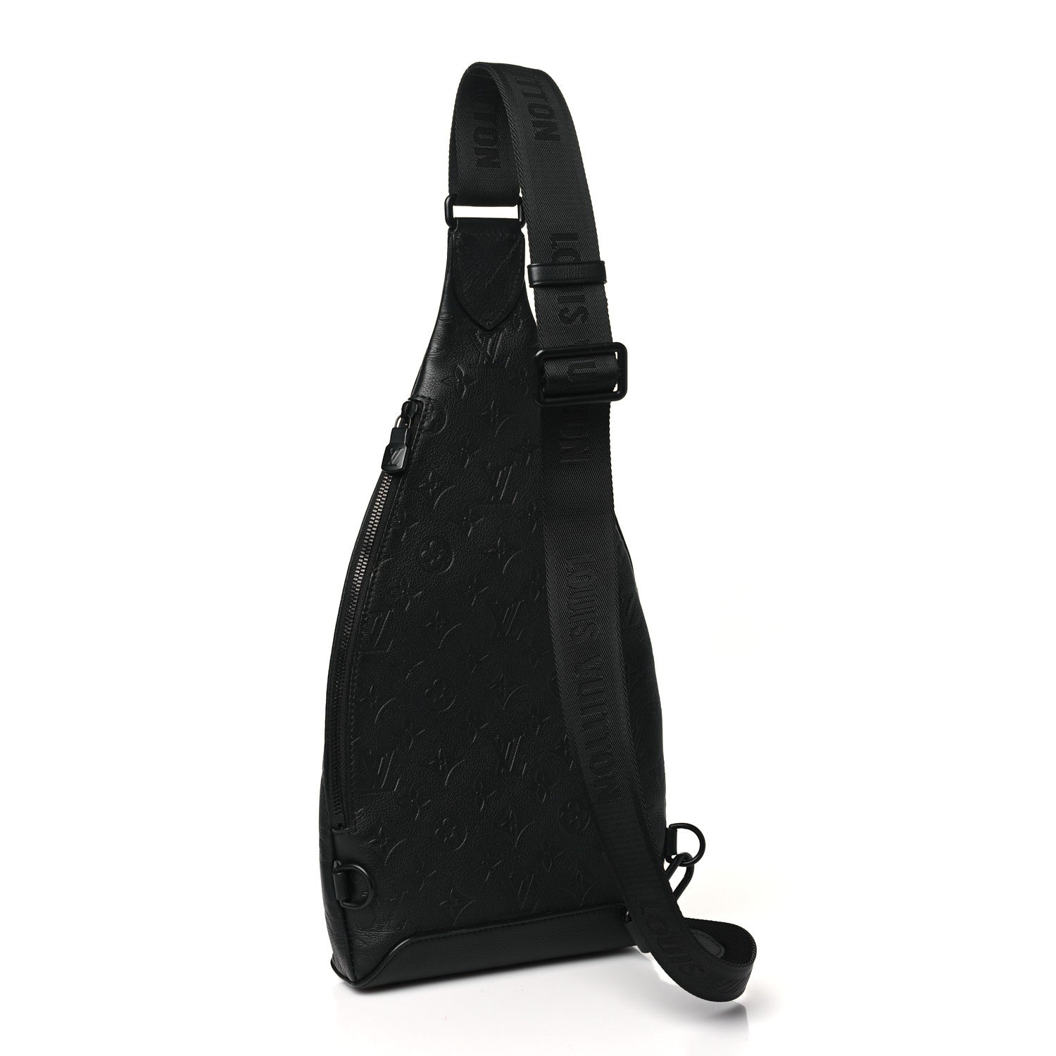 Louis Vuitton Calfskin Shadow Monogram Duo Slingbag Black 3 of 10