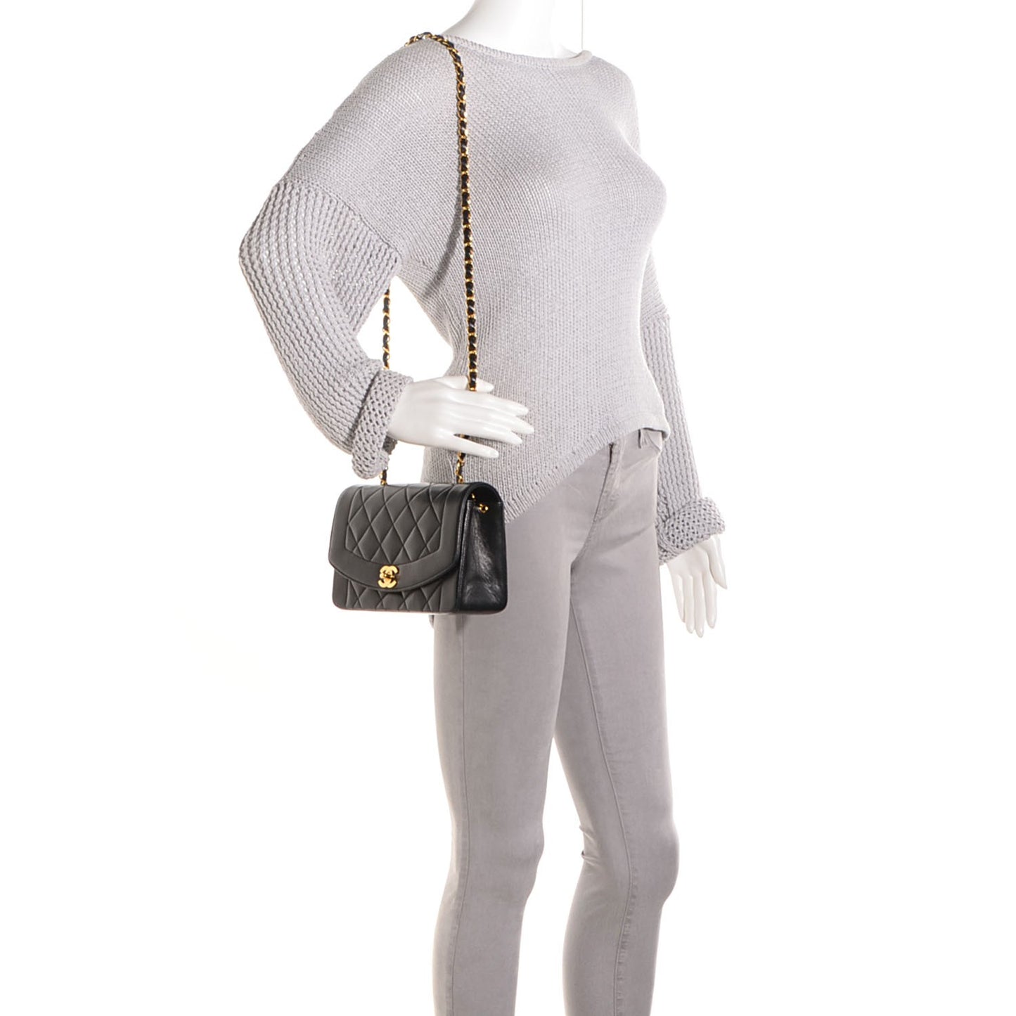 Lambskin Quilted Small Single Flap Bag Black