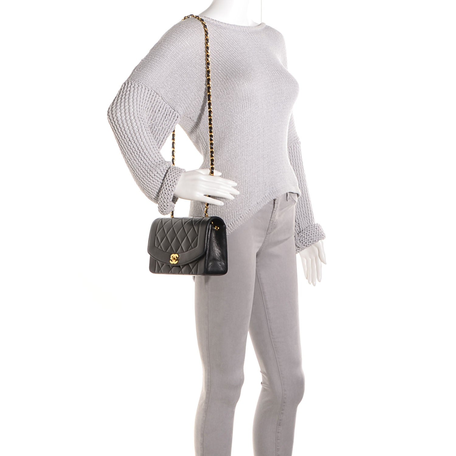 Chanel Lambskin Quilted Small Single Flap Bag Black 2 of 8