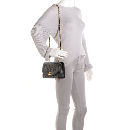 Chanel Lambskin Quilted Small Single Flap Bag Black 2 of 8