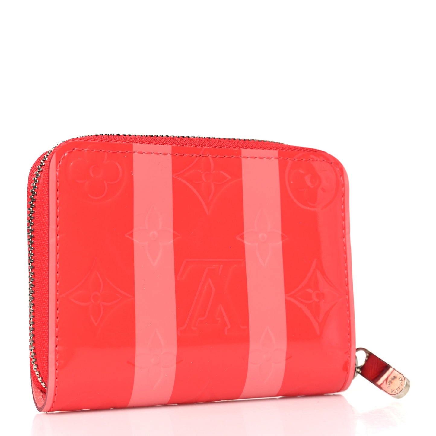 LOUIS VUITTON Vernis Rayures Zippy Coin Purse Poppy