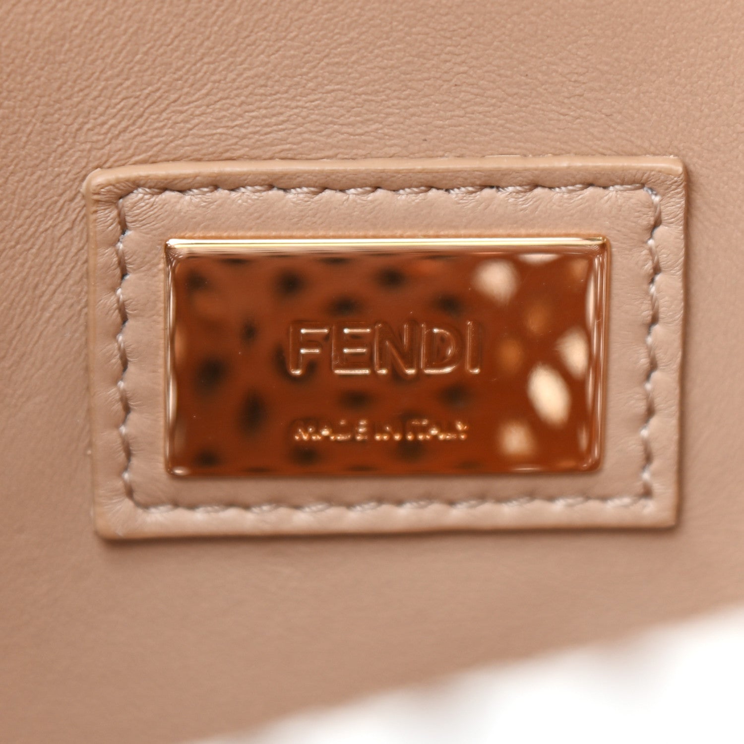 Fendi Calfskin Lambskin Perforated Medium Peekaboo Iconic Satchel White 6 of 9