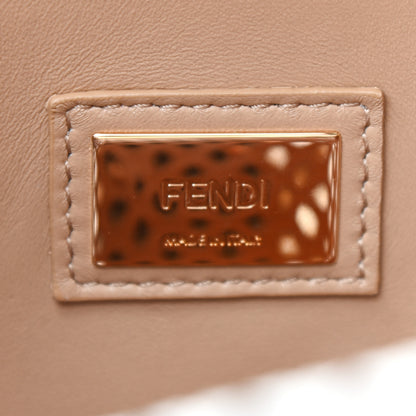 Fendi Calfskin Lambskin Perforated Medium Peekaboo Iconic Satchel White 6 of 9