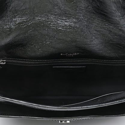 Saint Laurent Crinkled Calfskin Matelasse Monogram Medium Niki Chain Satchel Black 4 of 4