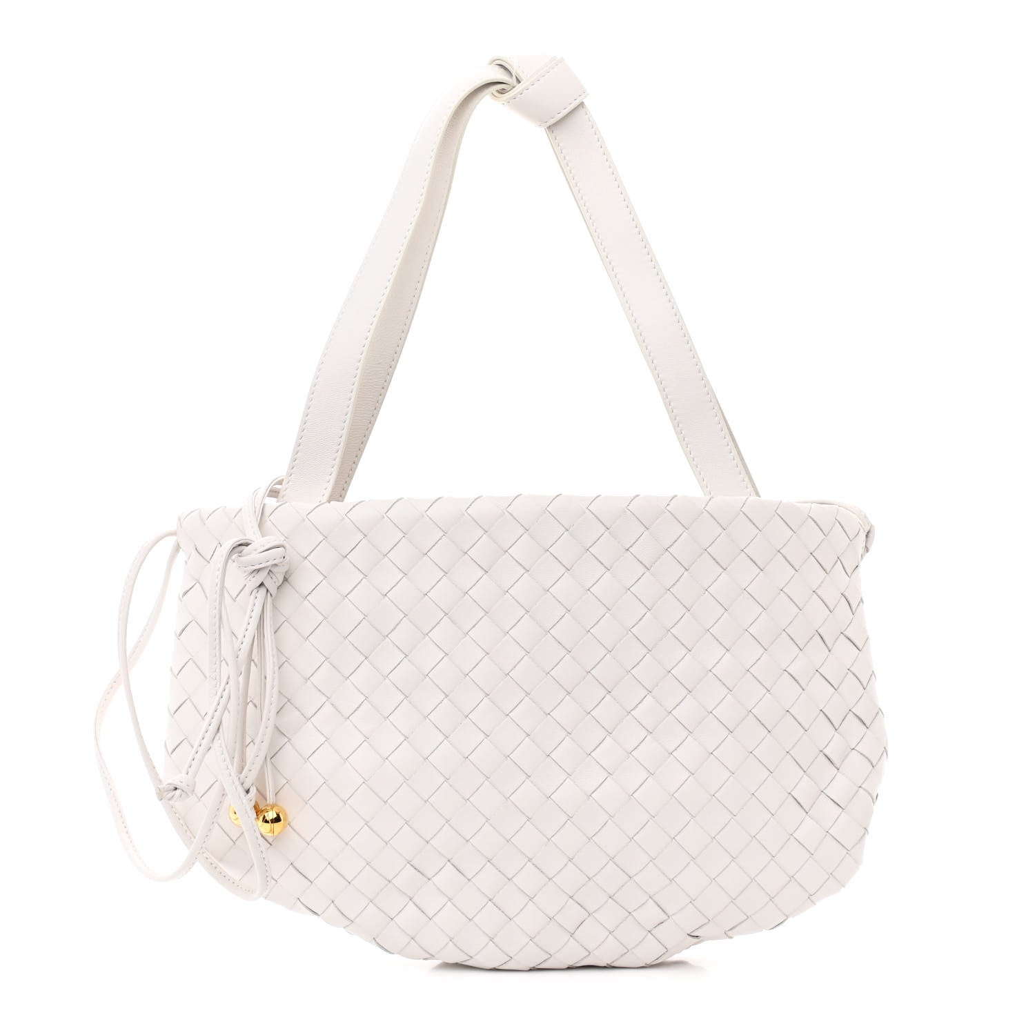Bottega Veneta Nappa Intrecciato Small Bulb White 1 of 10