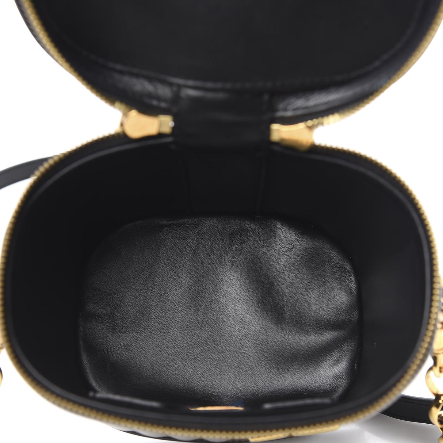 Nappa Quilted DG Girls Top Handle Bucket Bag Black