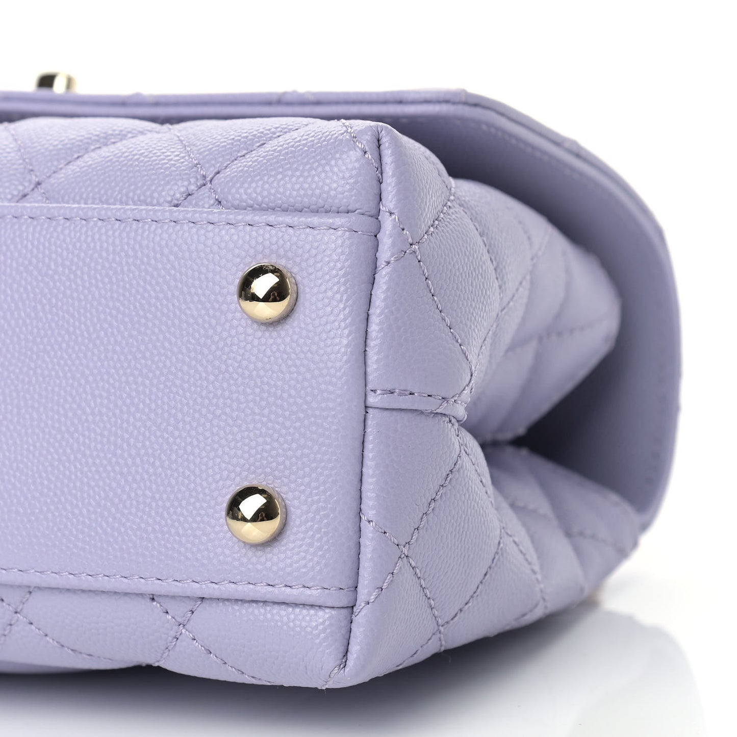 Caviar Quilted Mini Coco Handle Flap Light Purple