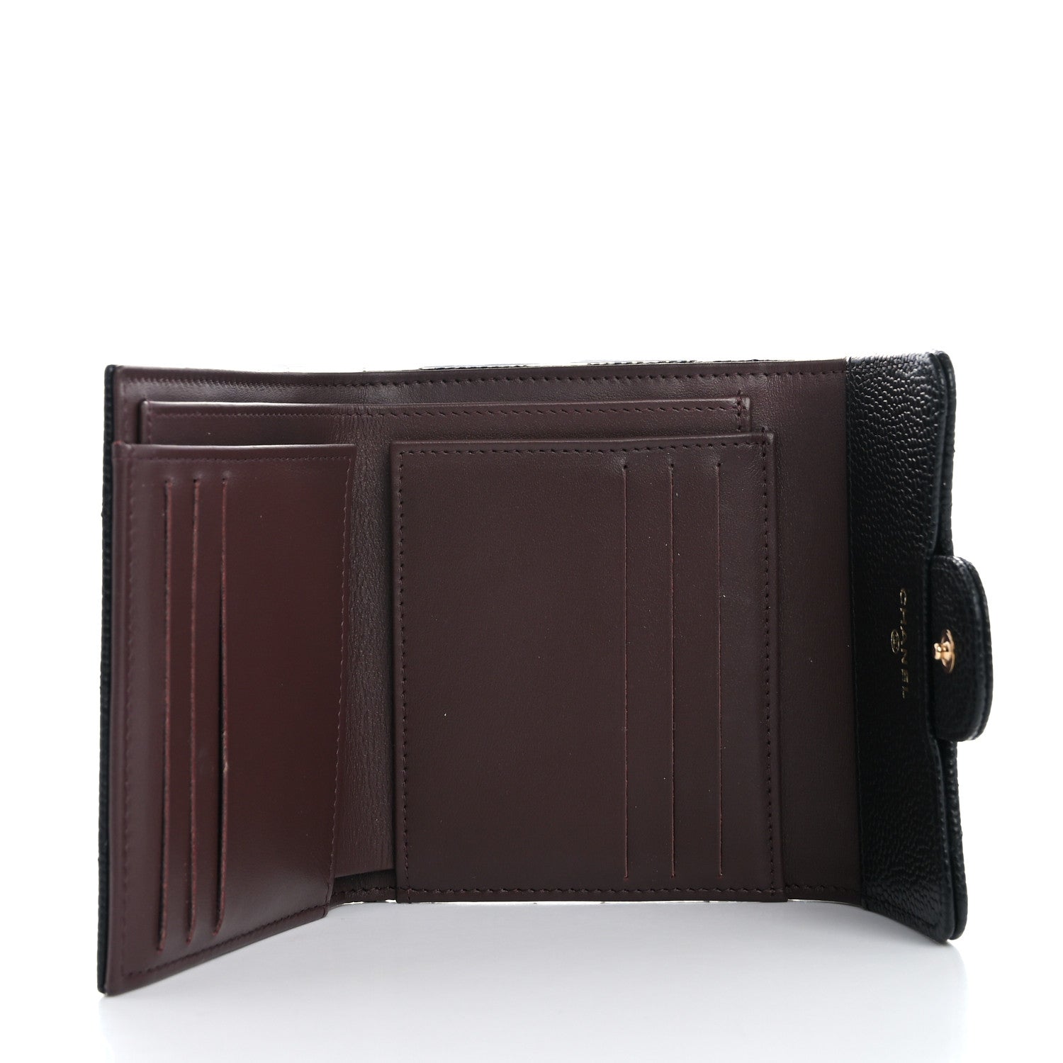 Chanel Caviar Quilted Compact Flap Wallet Black 5 of 8