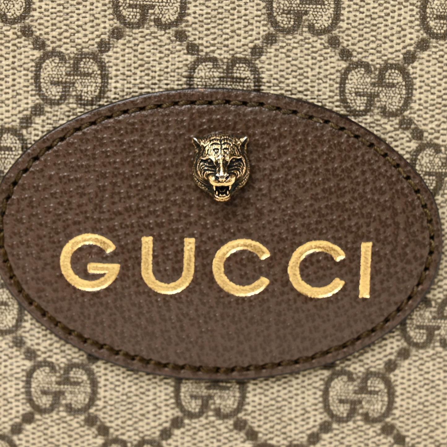 GG Supreme Monogram Web Neo Vintage Shoulder Bag Beige New Acero Crop
