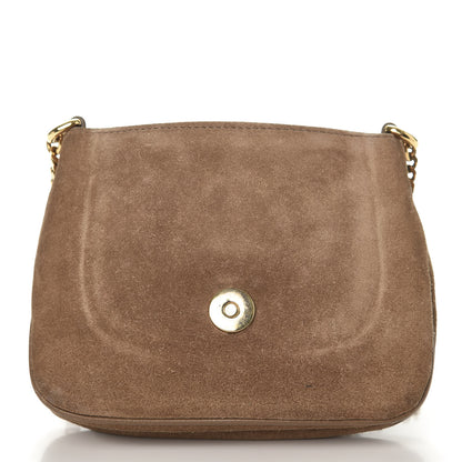 Gucci Suede Cudu Small 1973 Chain Shoulder Bag Marron Glace 8 of 11