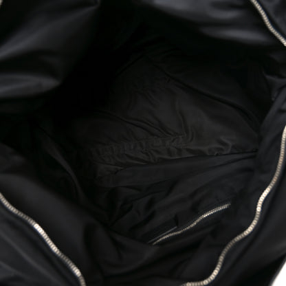 Salvatore Ferragamo Nylon Calfskin Cut Out Duffle Bag Black 4 of 9