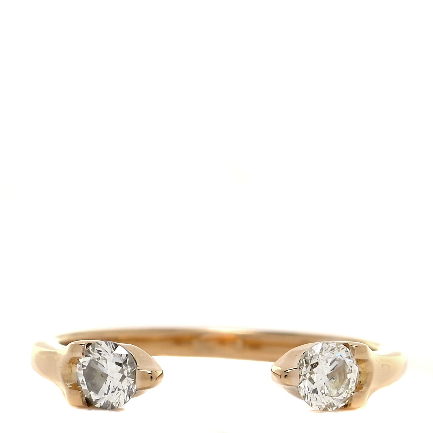 Anita Ko 18K Rose Gold Diamond Orbit Split Ring 53 6.5 1 of 5