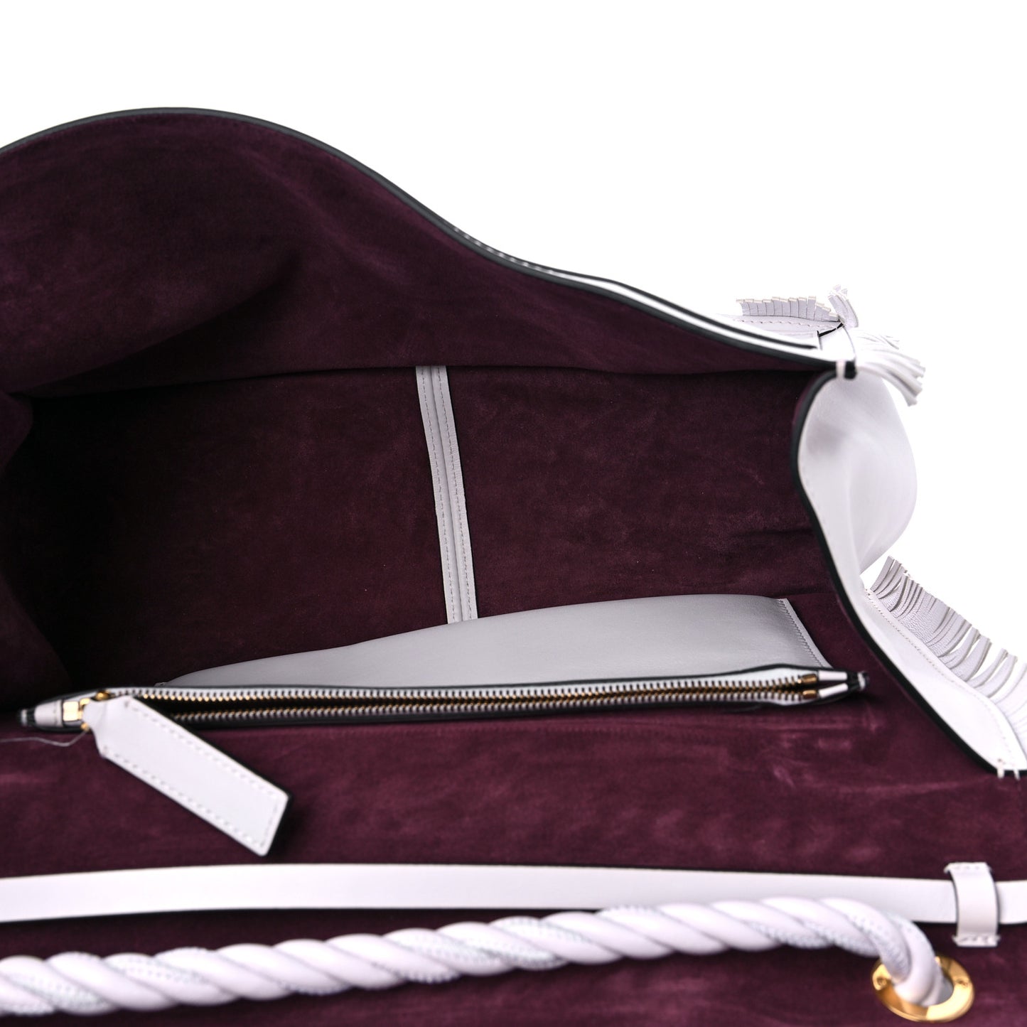 Calfskin The Rope Crossbody Bag White