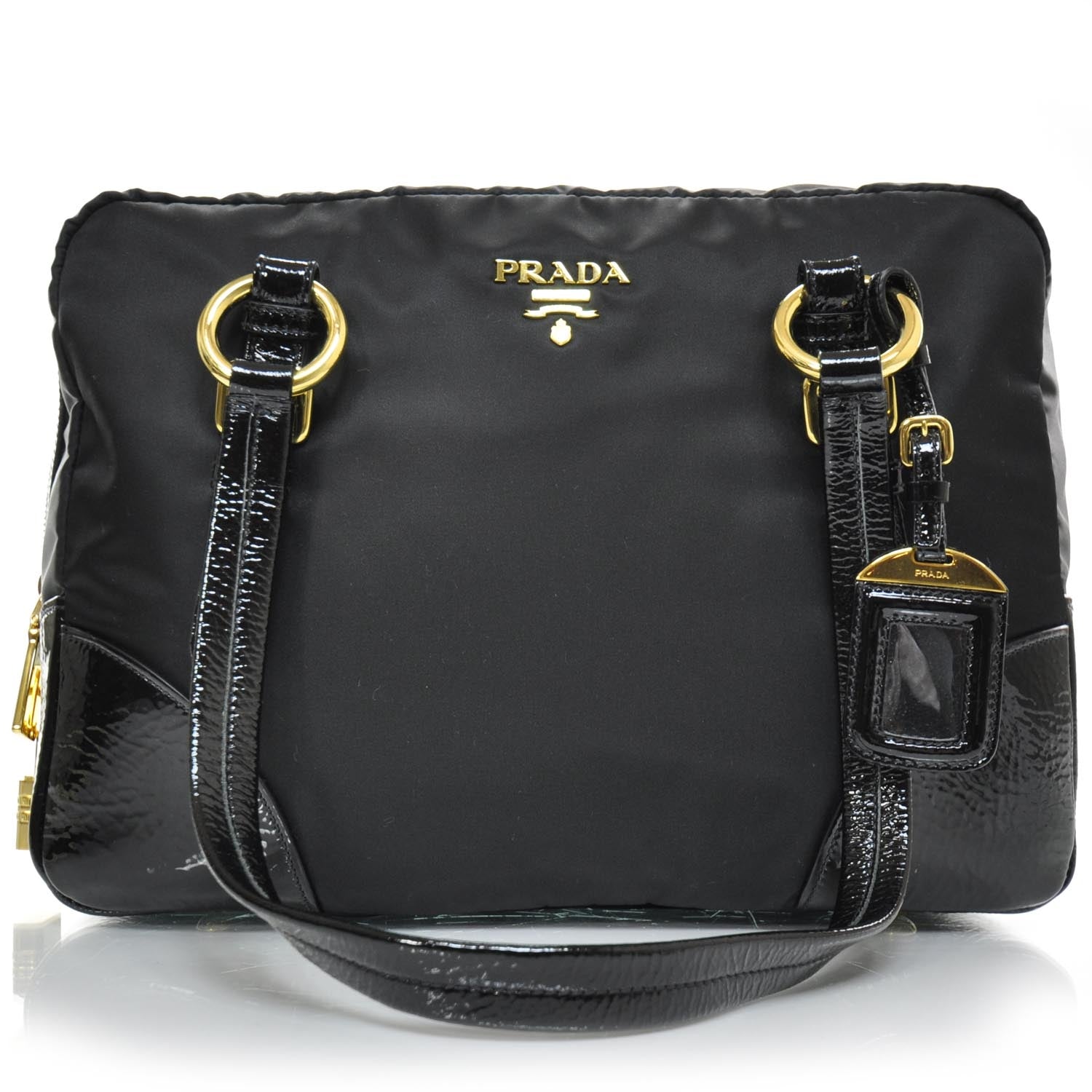 Prada Tessuto Vernice Bowler White 8 of 17