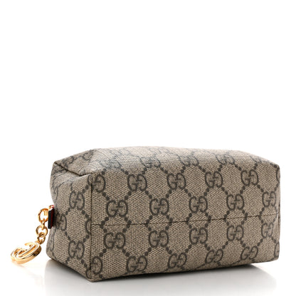 Gucci Soft GG Supreme Monogram Calfskin Small Ophidia Cosmetic Case Beige Ebony Hibiscus Red 4 of 7