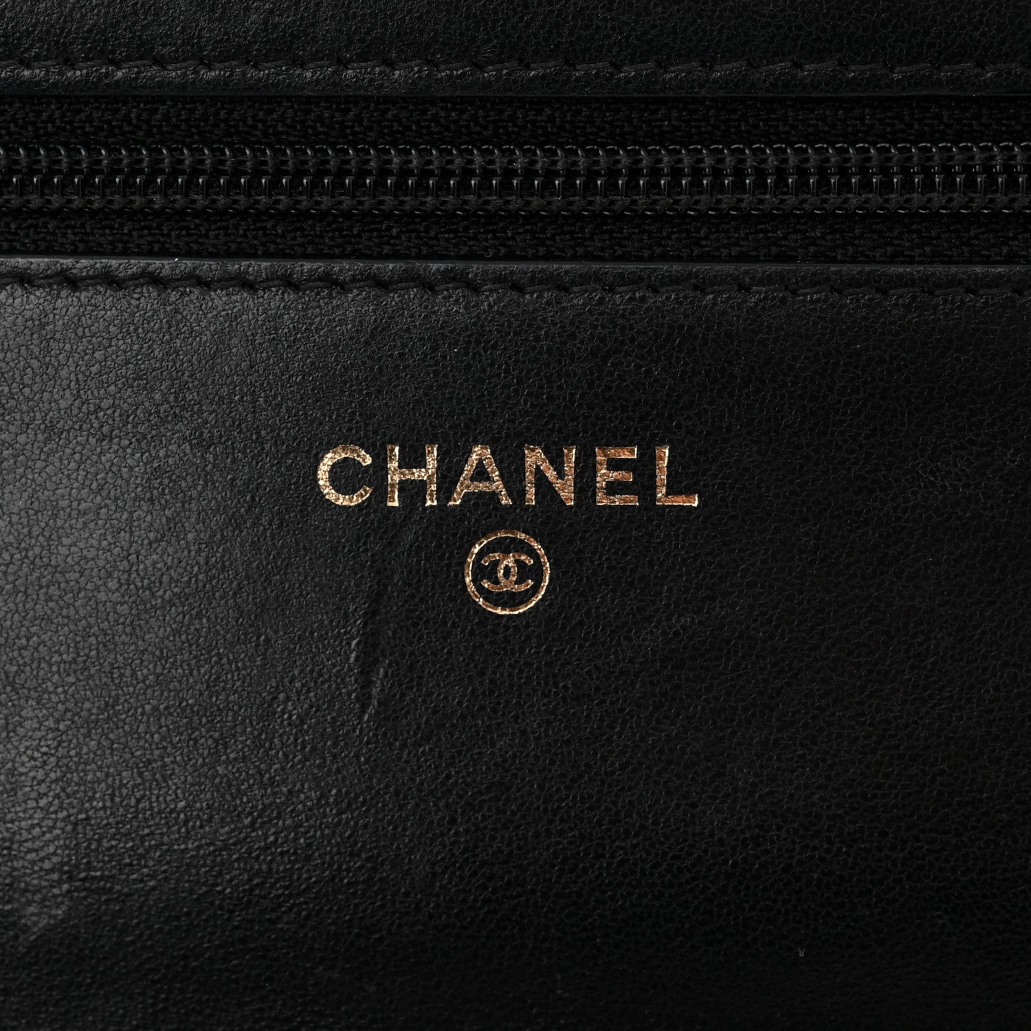 Chanel Lambskin Camellia Embossed Wallet On Chain WOC Black 6 of 11