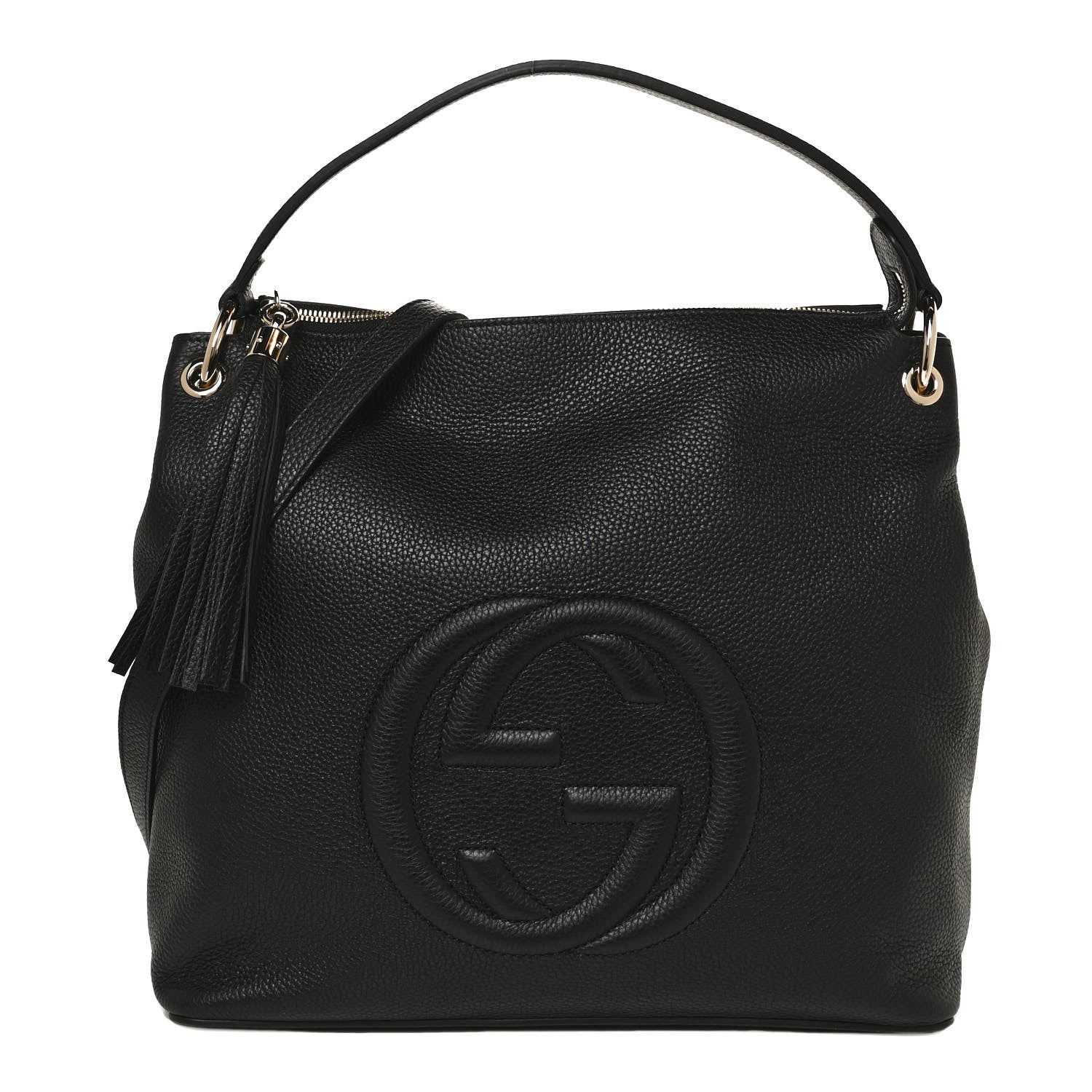Gucci Pebbled Calfskin Large Soho Hobo Black 1 of 13