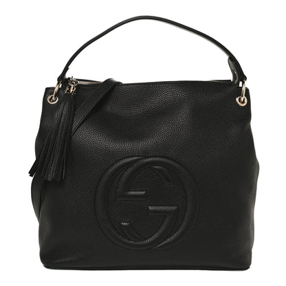 Gucci Pebbled Calfskin Large Soho Hobo Black 1 of 13