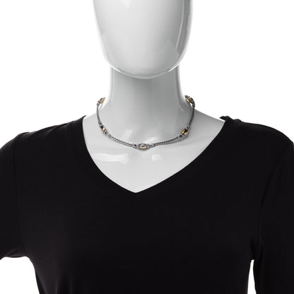 John Hardy Sterling Silver 22K Yellow Gold Palu Station Necklace 2 of 5