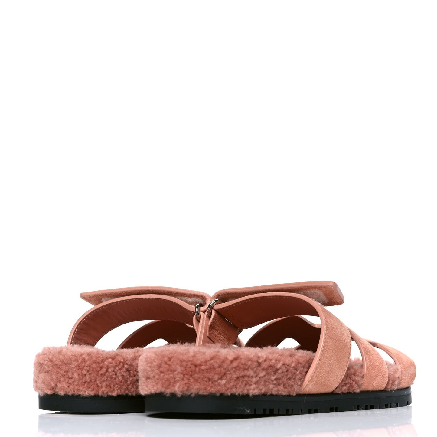 Suede Goatskin Woolskin Womens Chypre Sandals 37 Rose Aube