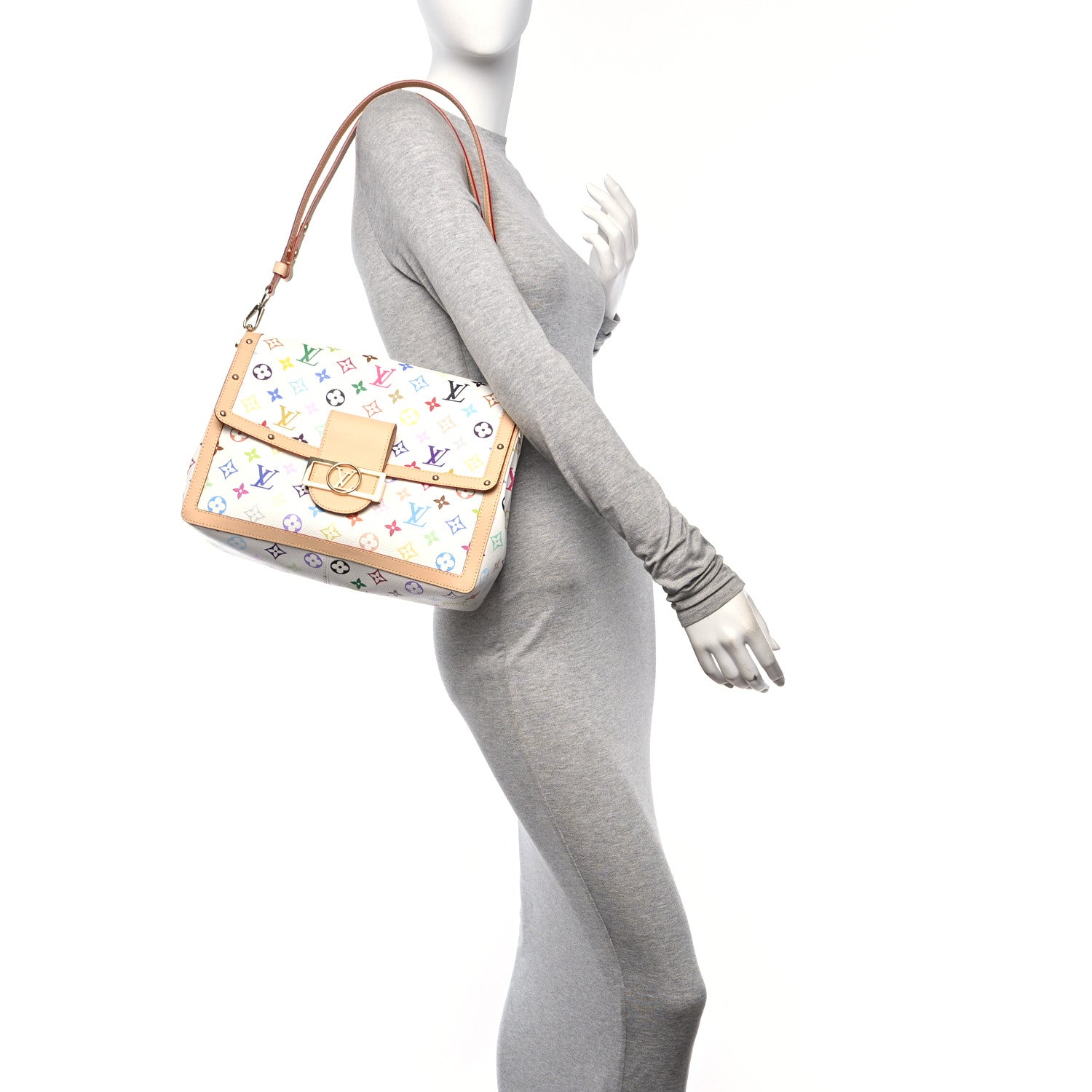 Louis Vuitton LV X TM Monogram Multicolor Dauphine Soft GM White 2 of 10