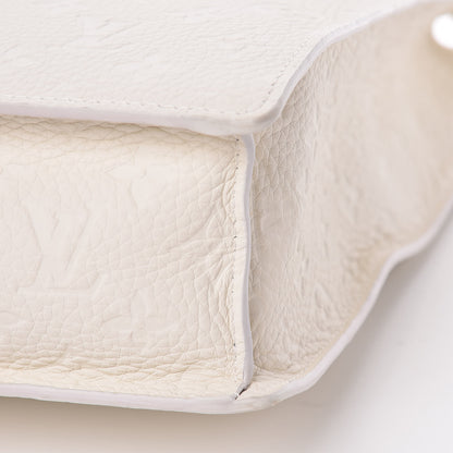 Louis Vuitton Taurillon Monogram Sac Plat Powder White 9 of 10